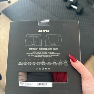 Skims Cotton Men’s 3” Boxer Brief 3-Pack - Merlot Multi